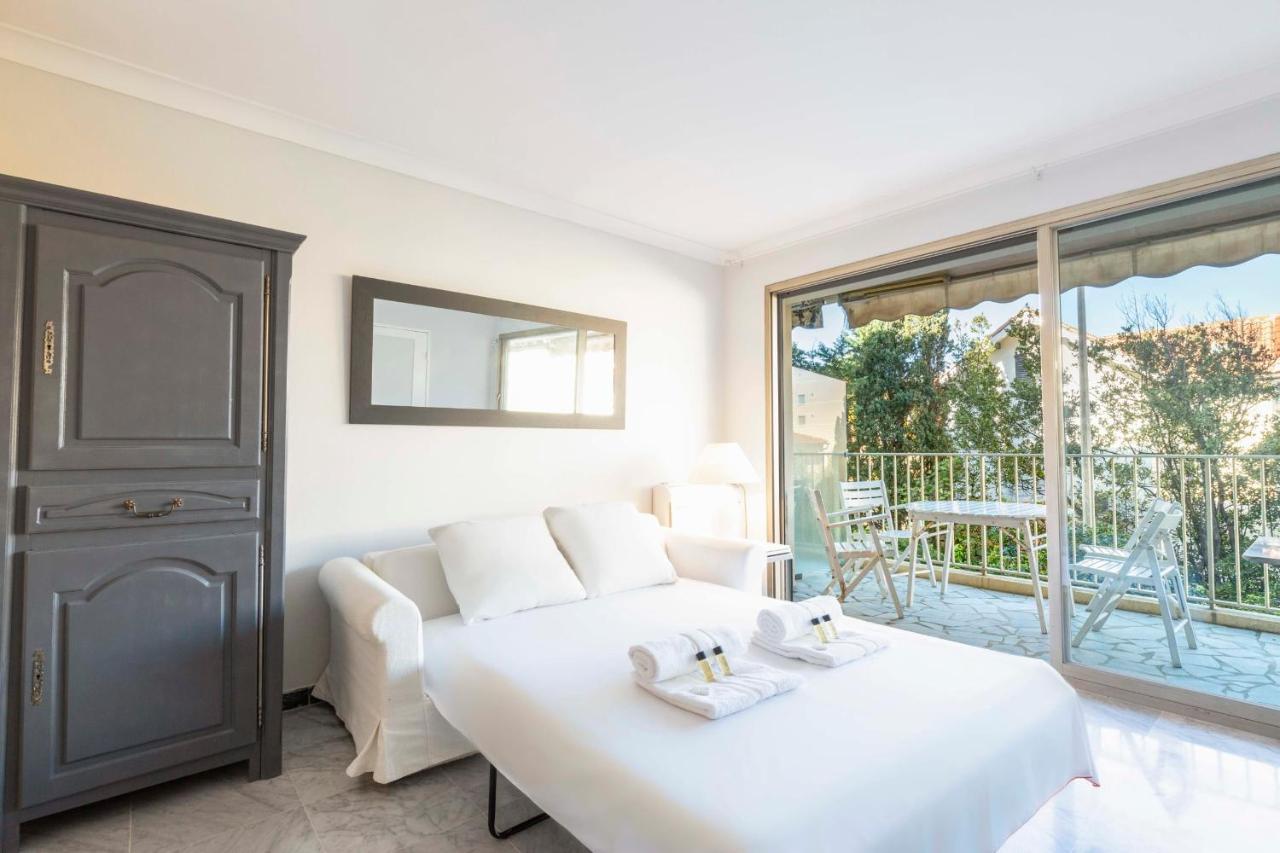 Chez J-P - 100M Beach 2-4Pers Terrace Sea View Pool Garage Antibes Exteriör bild