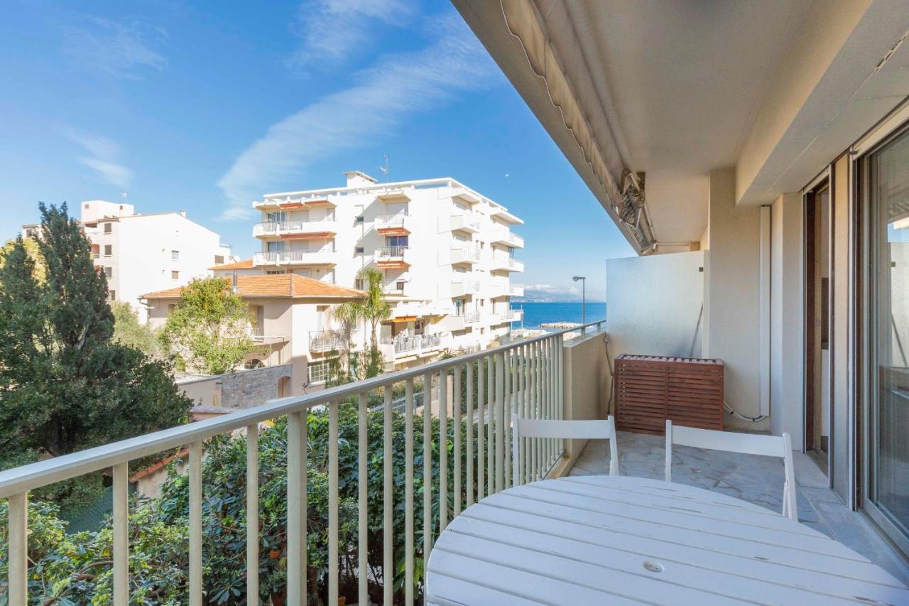 Chez J-P - 100M Beach 2-4Pers Terrace Sea View Pool Garage Antibes Exteriör bild